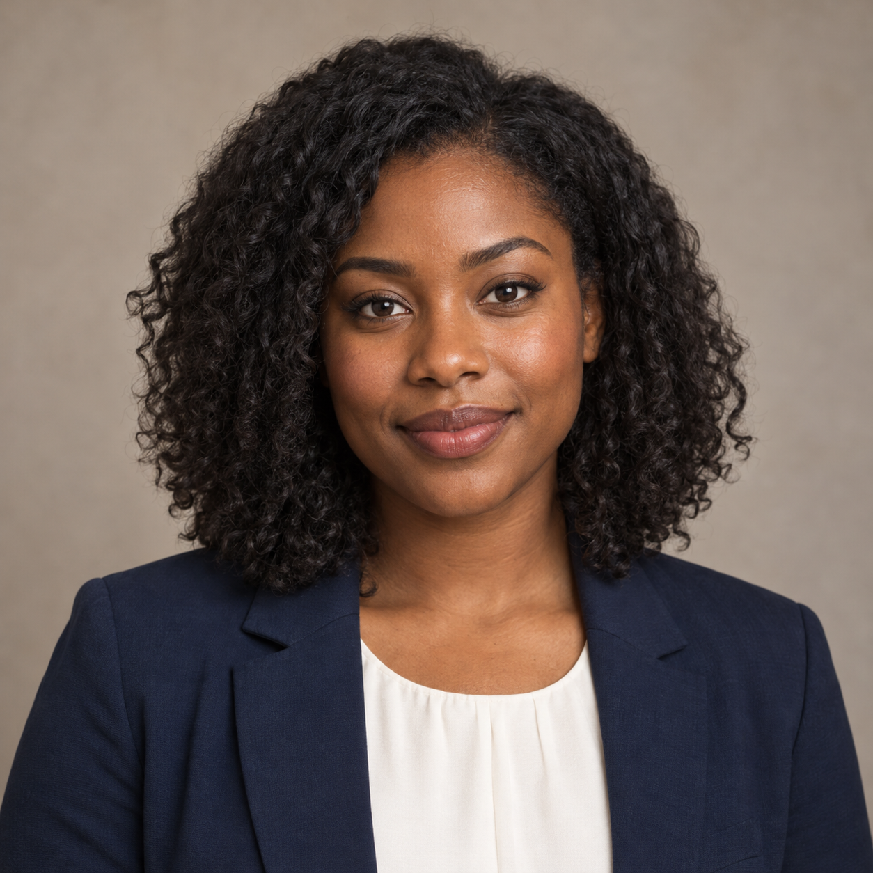 AI-generated portrait of Amara Reed, a synthetic editorial persona