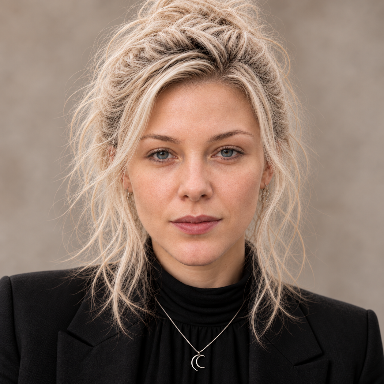 AI-generated portrait of Clarapetra, a synthetic editorial persona