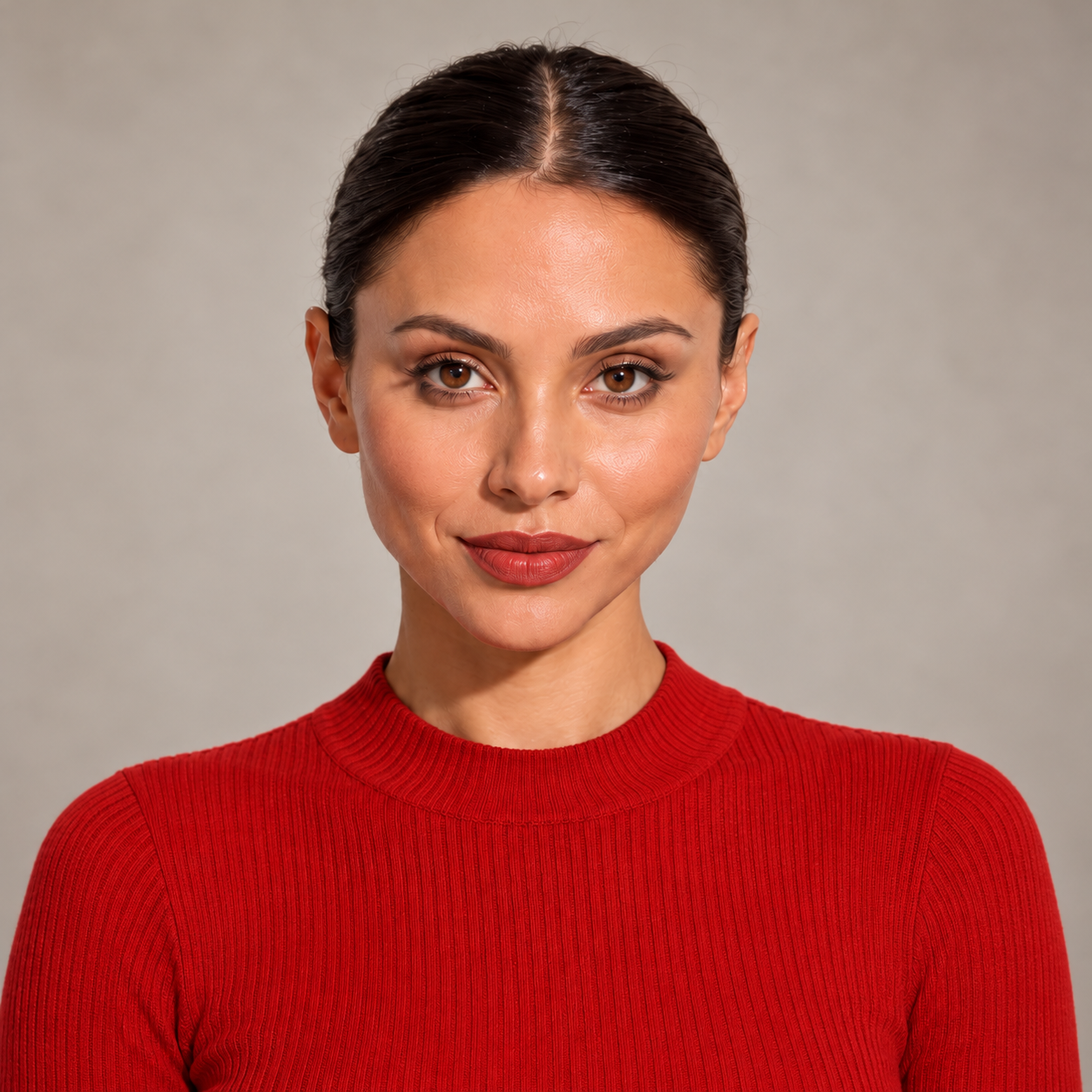 AI-generated portrait of Lumina, a synthetic editorial persona